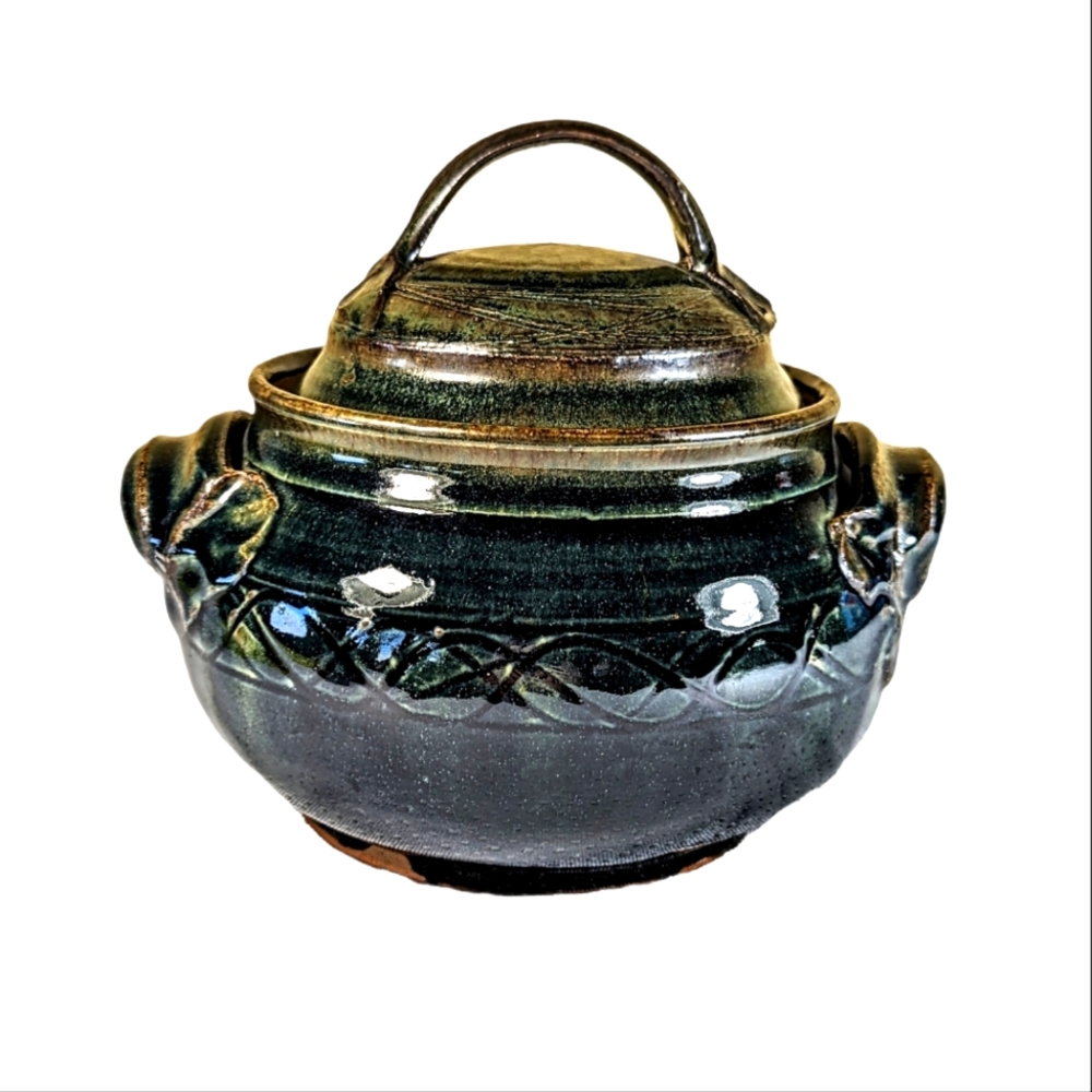 Art Studio Redware Pottery Covered Cooking Dish Casserole Signed And Dated '93